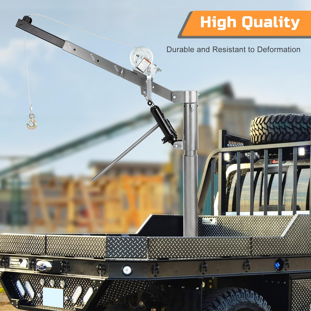 1000 LBS Hydraulic Pickup Truck Crane Hoist R739191