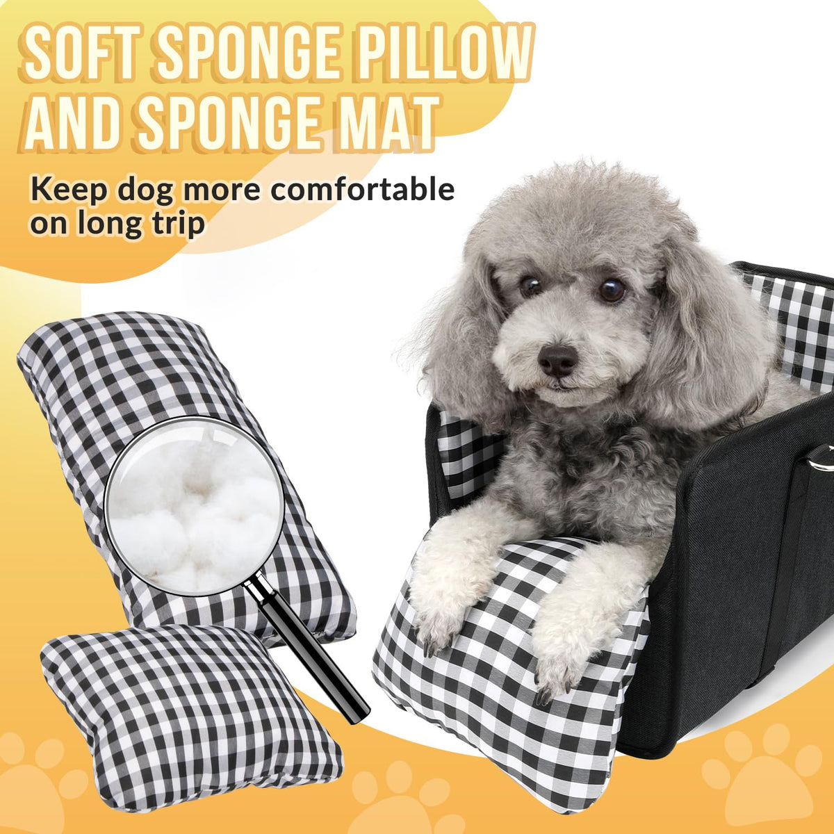 Dog Car Seat for Small Dogs Under 11lbs Z2360