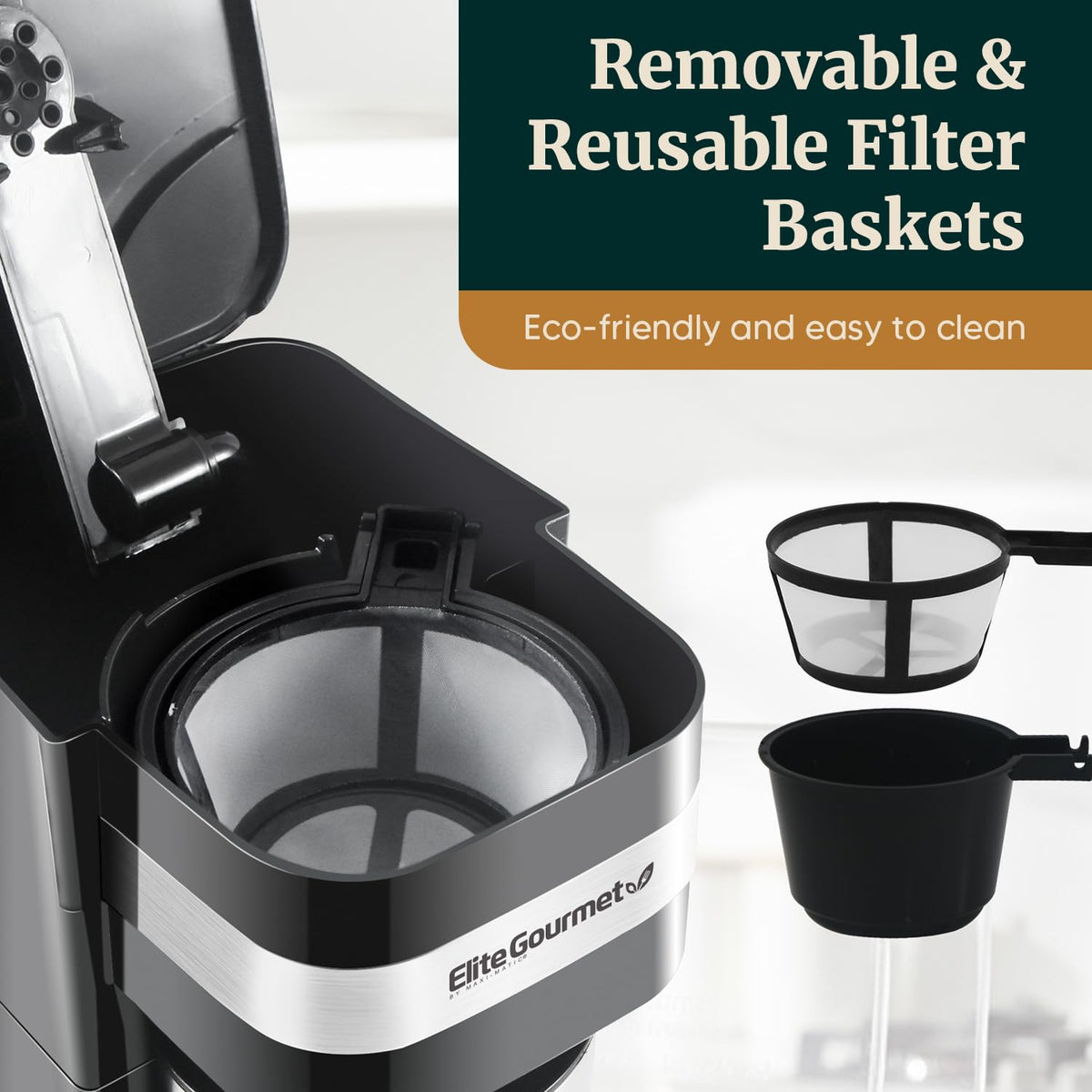 Black Single-Serve Compact Coffee Maker I114623