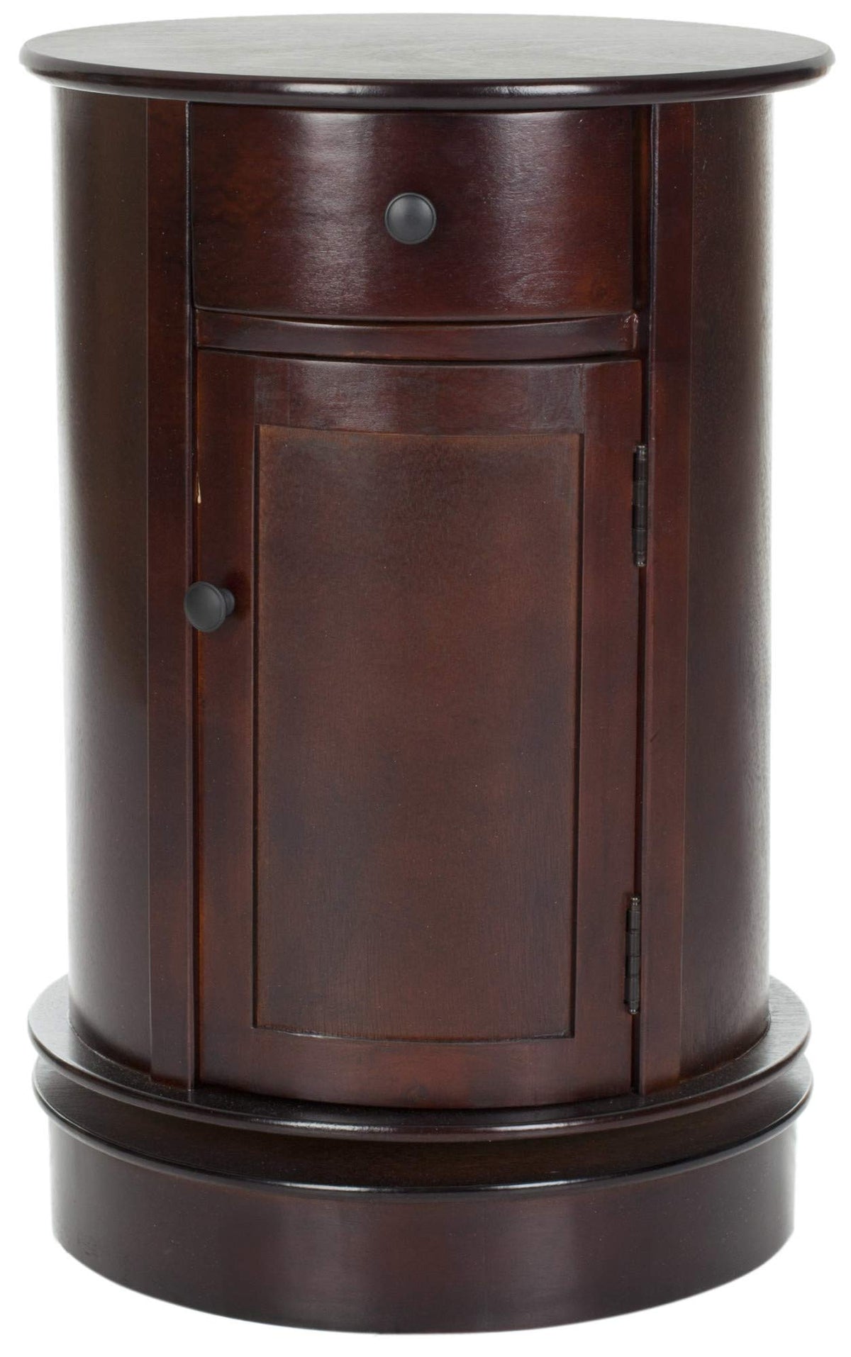 26" Dark Cherry Swivel Storage Accent Table M76606