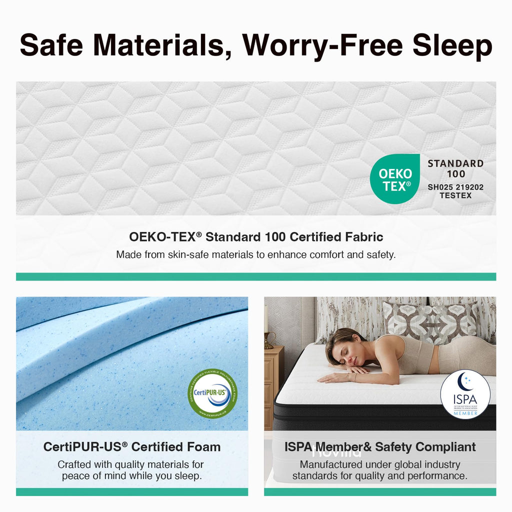 Queen 12 Inch Cooling Hybrid Mattress X927