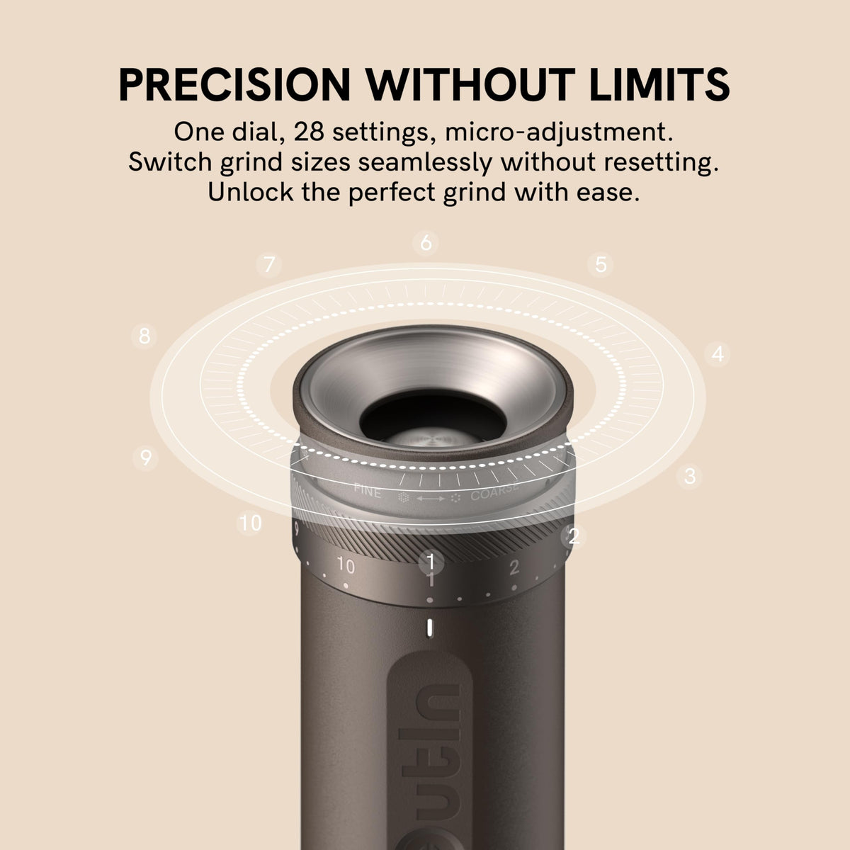 Portable Electric Coffee Grinder with 28 Grind Settings T735