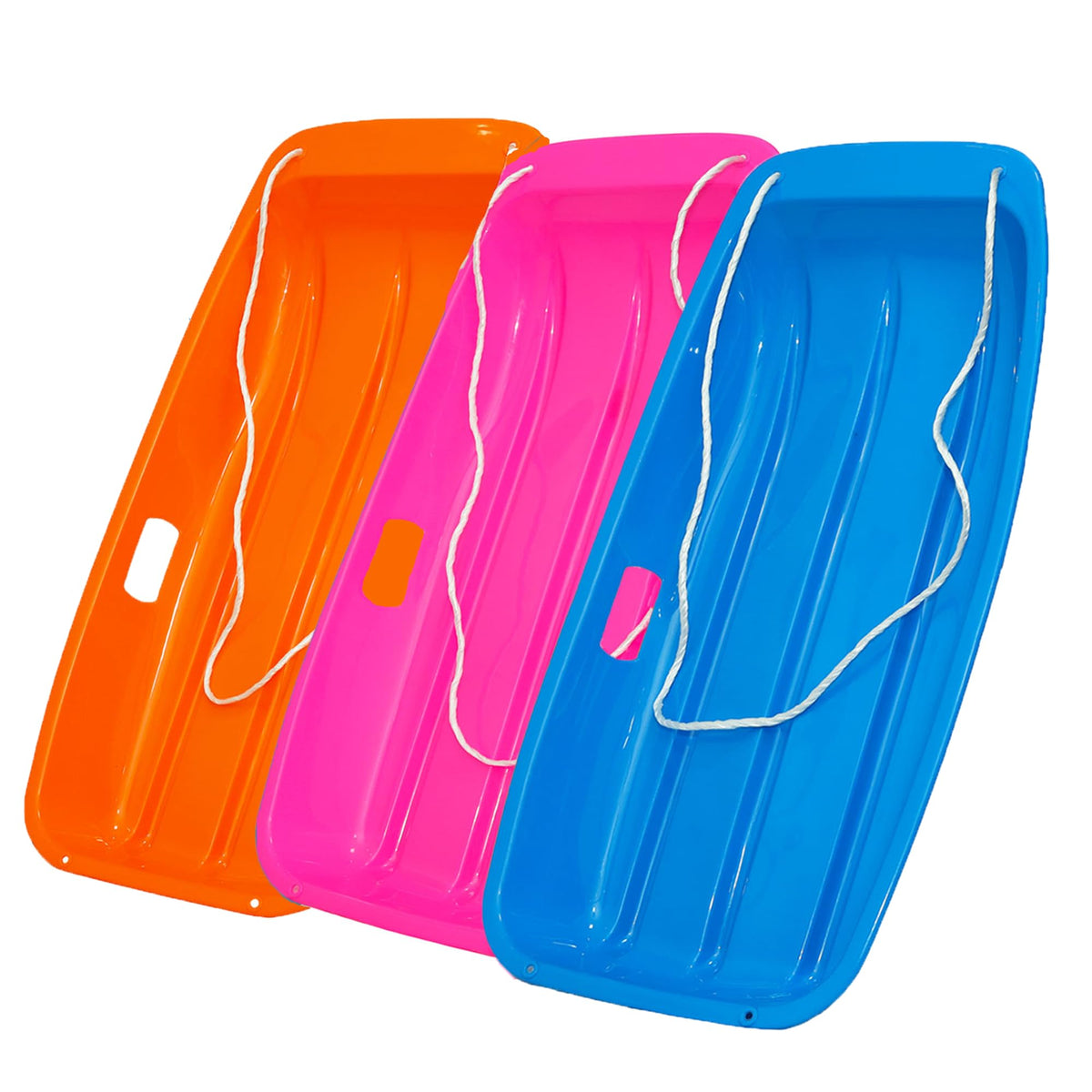 Plastic Snow Sleds with Pull Rope and Handles W13998