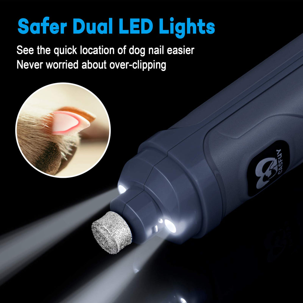 Dog Nail Grinder with 2 LED Light 2-Speed Electric Pet Nail Trimmer Z26087