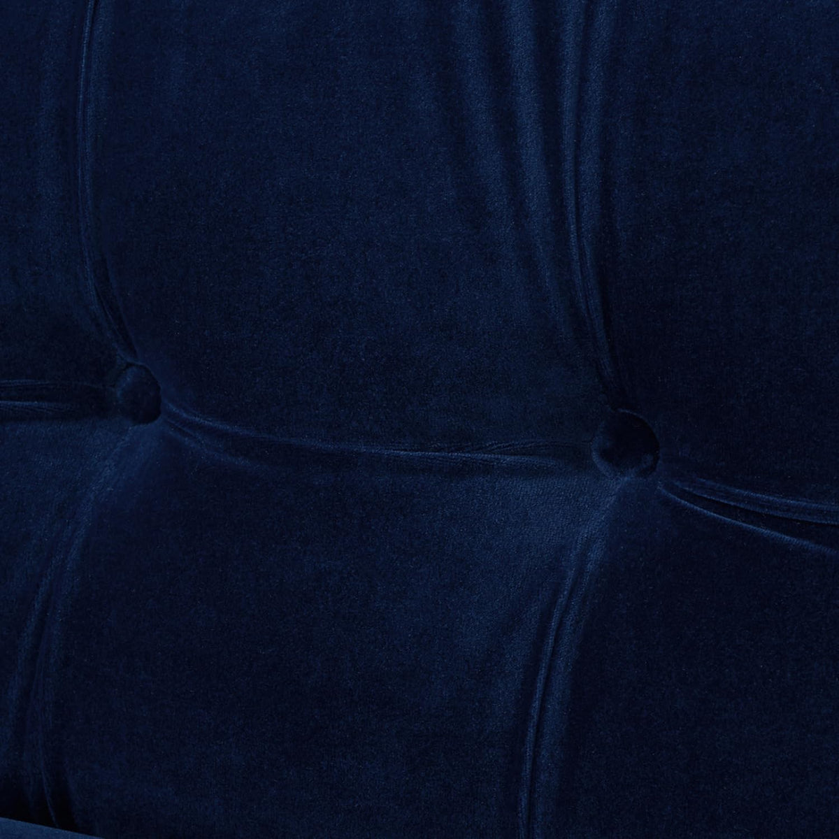 84" Tufted Navy Blue Velvet Sofa with Two Reversible Cushions N2149