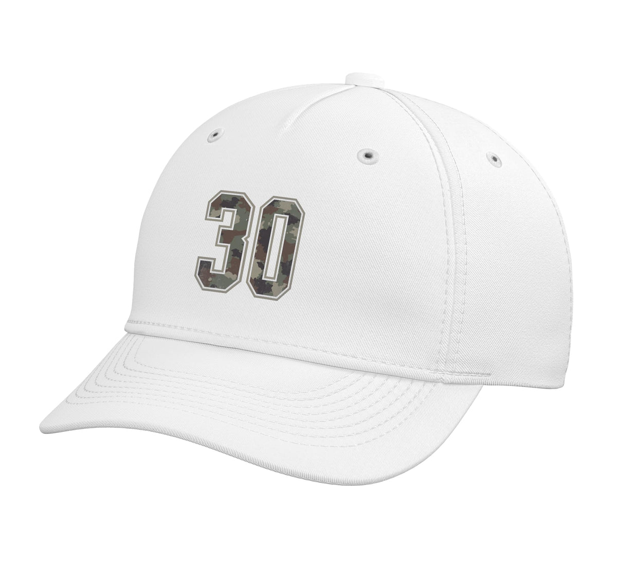 Camouflage Number 30 Adjustable Baseball Hat U3876