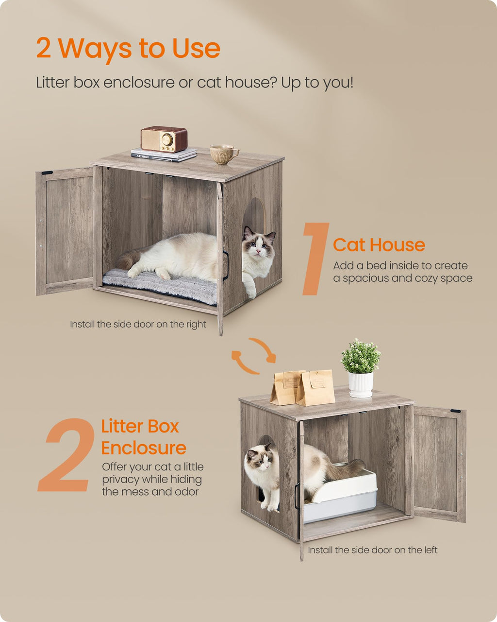 Cat Litter Box Enclosure F7386