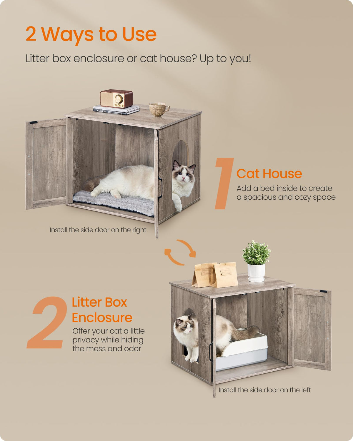 Cat Litter Box Enclosure F7386