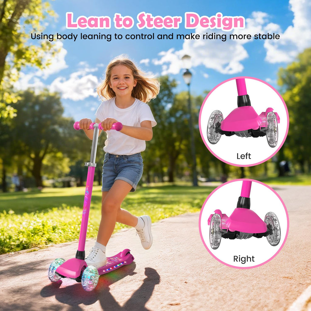3-Wheel Kids Scooter with Light-Up Deck and Wheels Z894