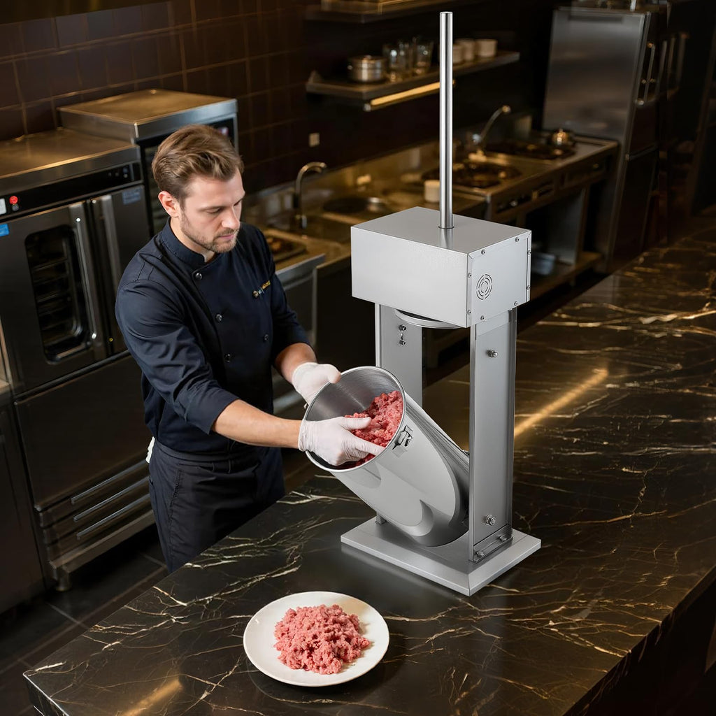 55 LBS Stainless Steel Electric Sausage Stuffer with 5 Stuffing Tubes P614240