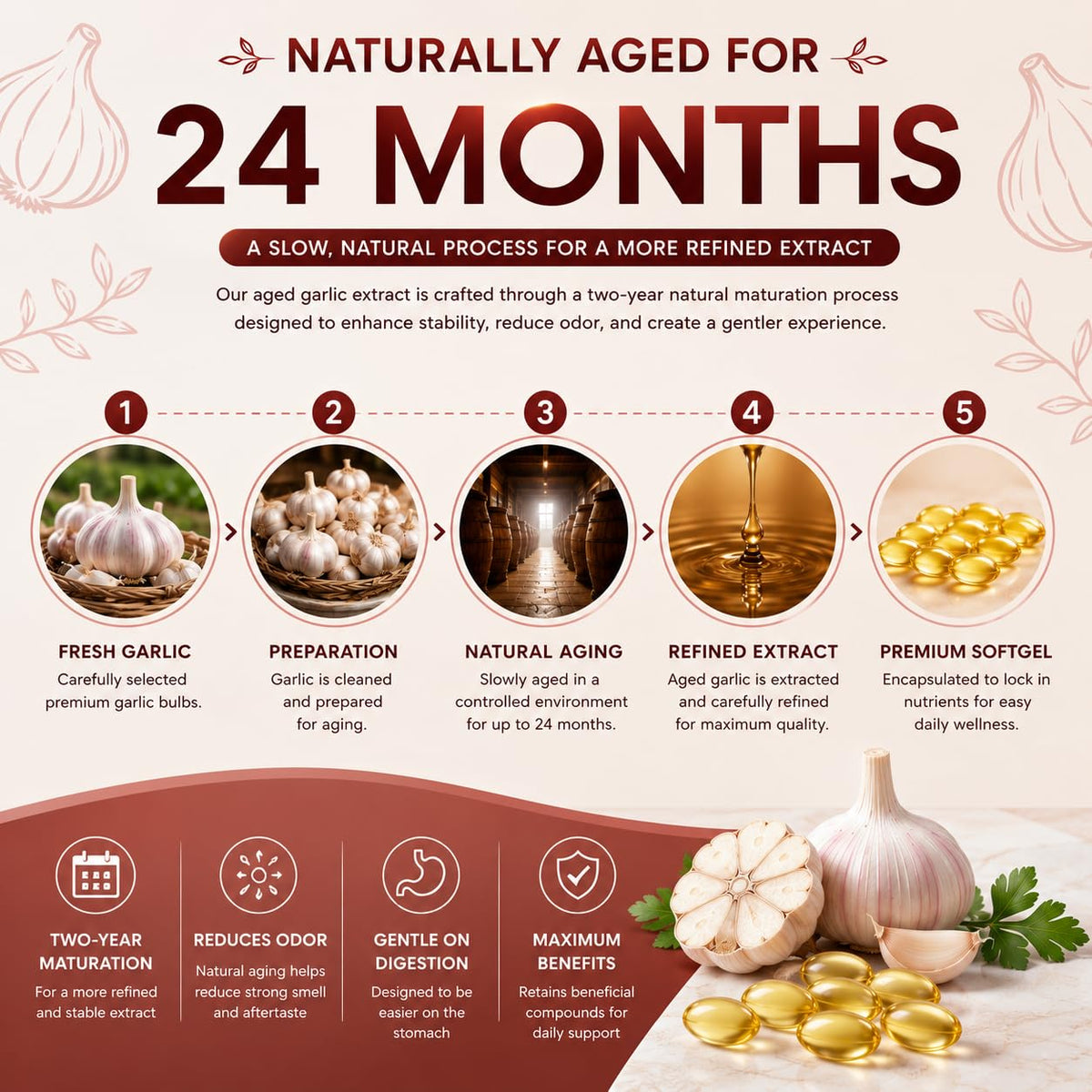 300 Aged Odorless Garlic Extract Softgels N2431