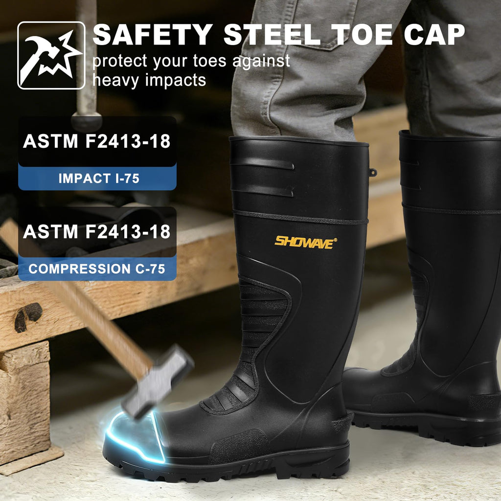 Rubber Steel Toe Waterproof Boot R2888