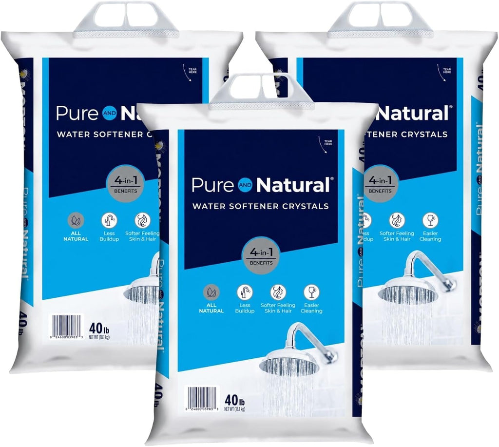 Natural Water Softener Salt Crystals 40 lb Bag 3 Pack E883