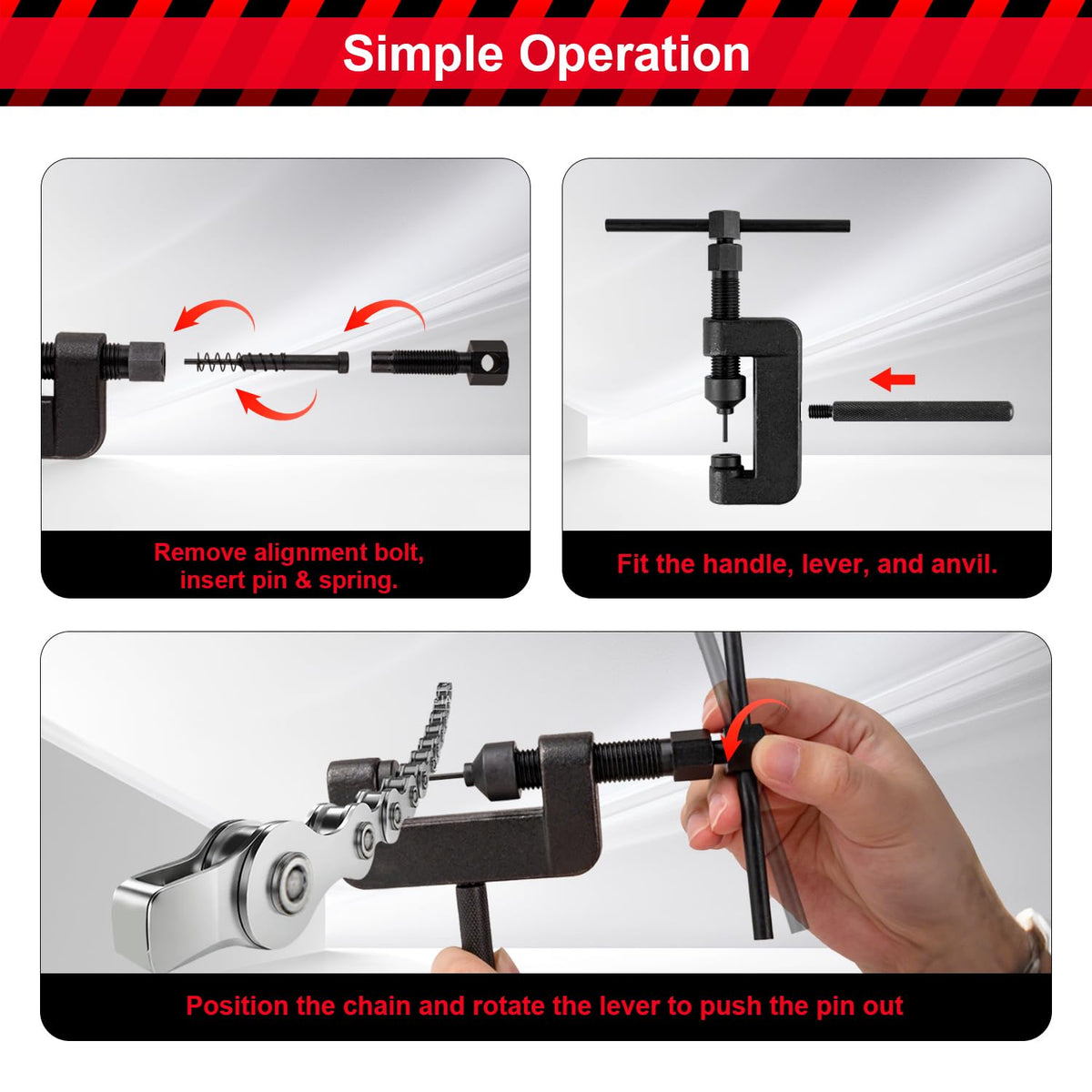 13 Pcs Motorcycle Chain Breaker Tool Kit Y870302