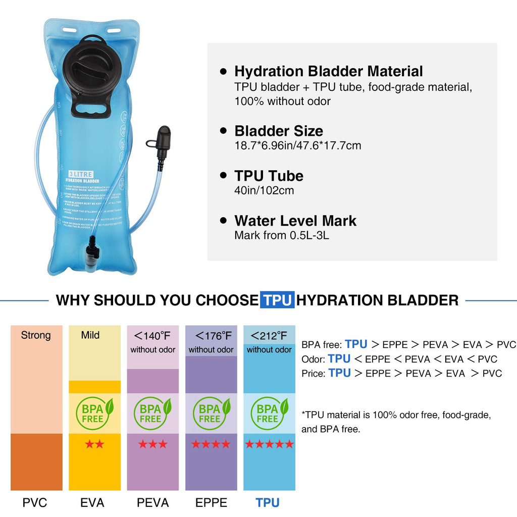 Hydration Backpack with 3L Water Bladder A76229