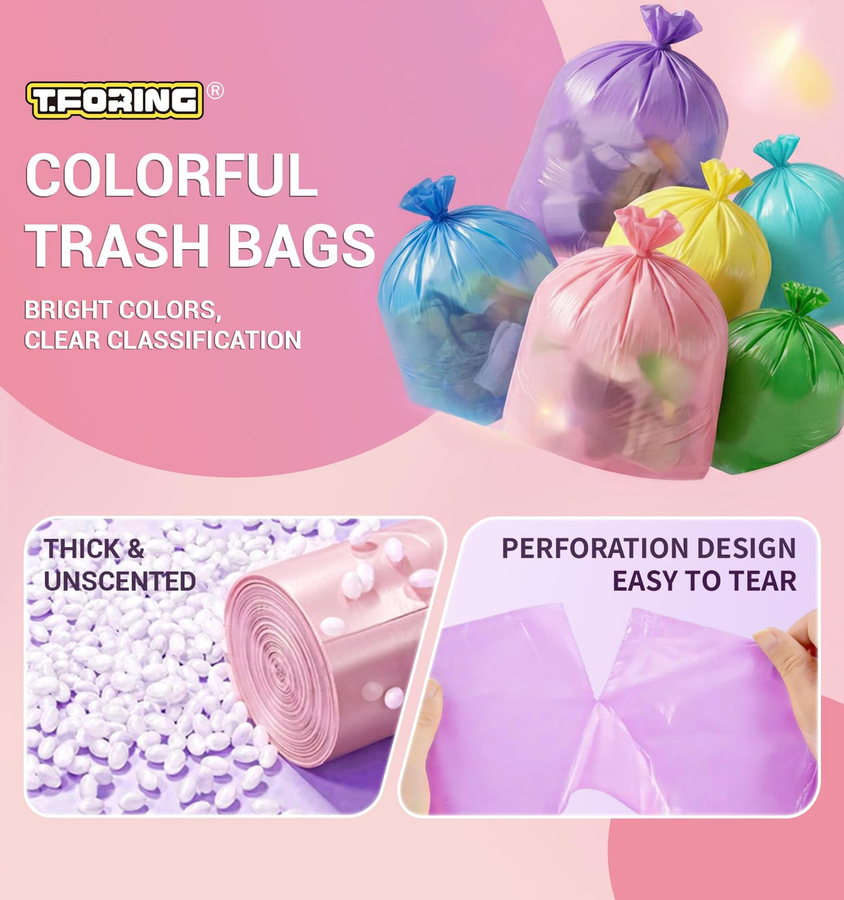 4 Gallon 0.86 Mil Unscented 150 Count Small Trash Bags P7235