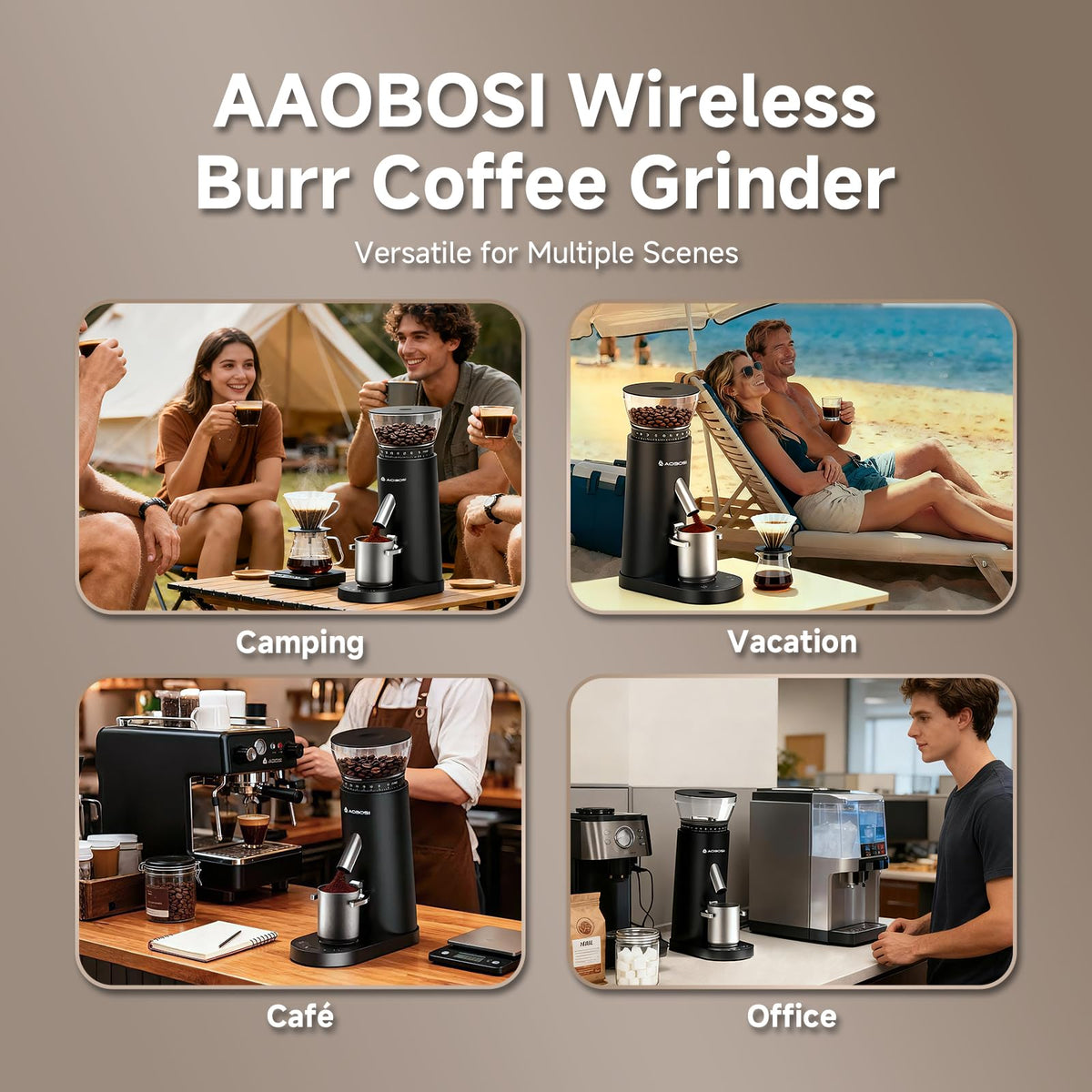 Cordless Burr Coffee Grinder with 60 Settings B4245
