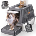 XXXL Stainless Steel Litter Box with Lid R927
