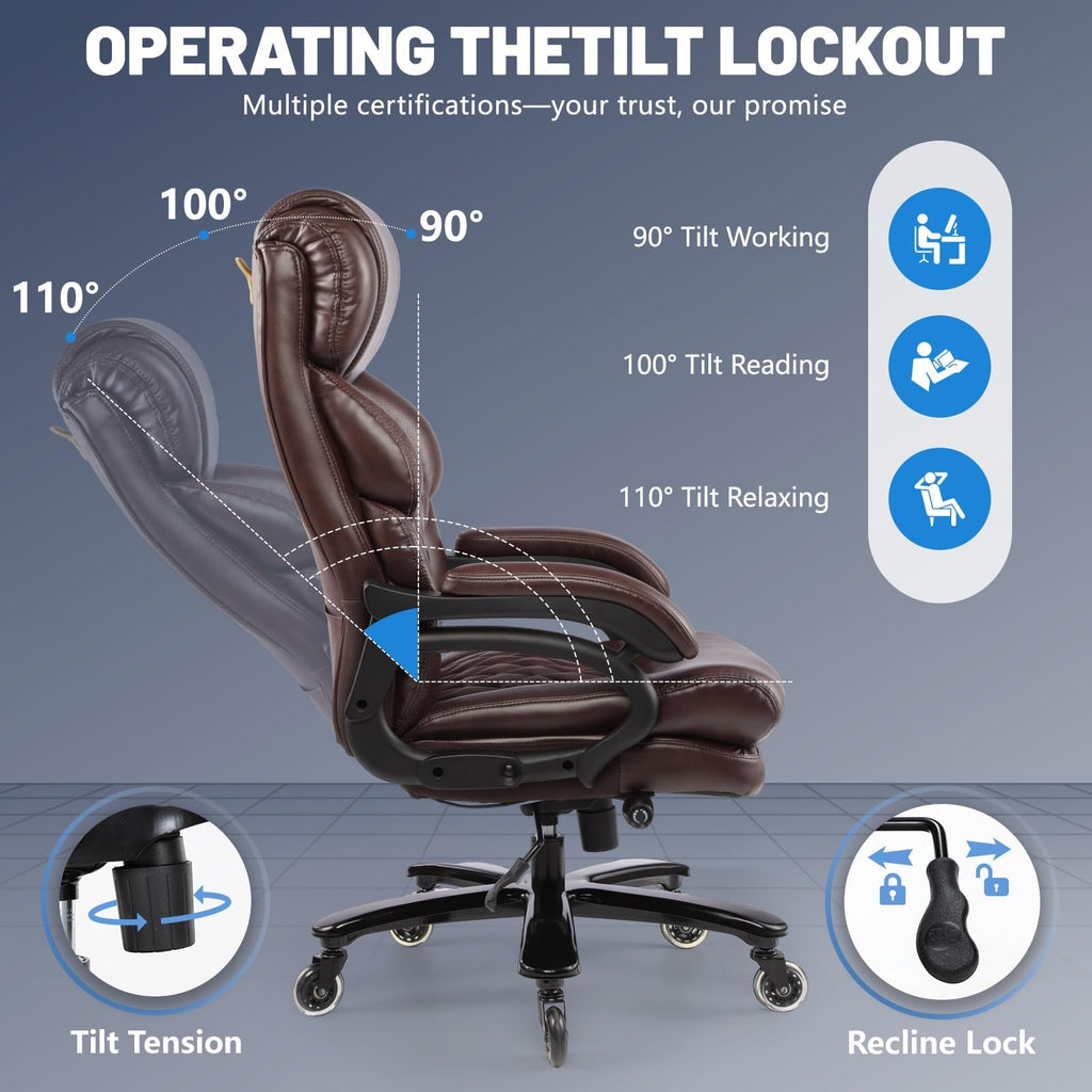 Big and Tall Heavy Duty Executive Office Chair with High Back O498