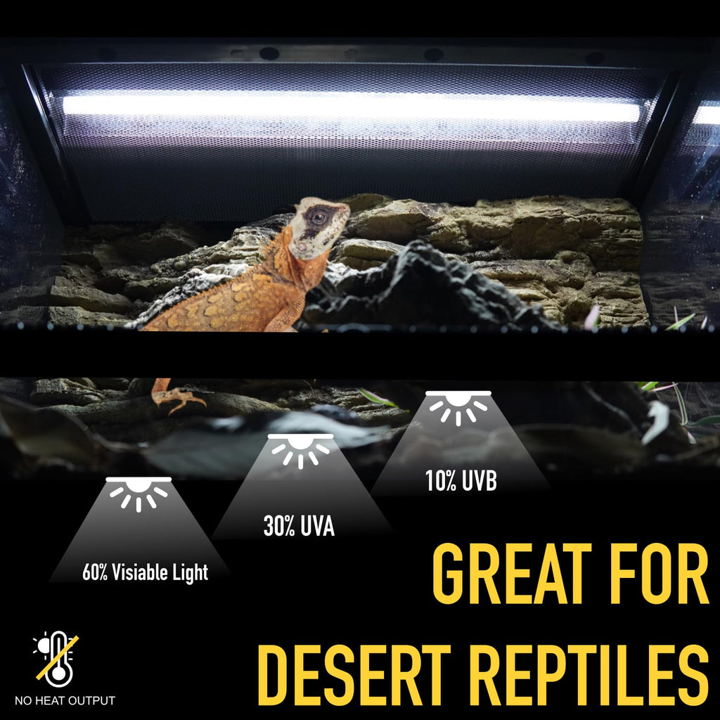 24W T5 10.0 UVB Reptile Light Fixture and Tube Kit E664