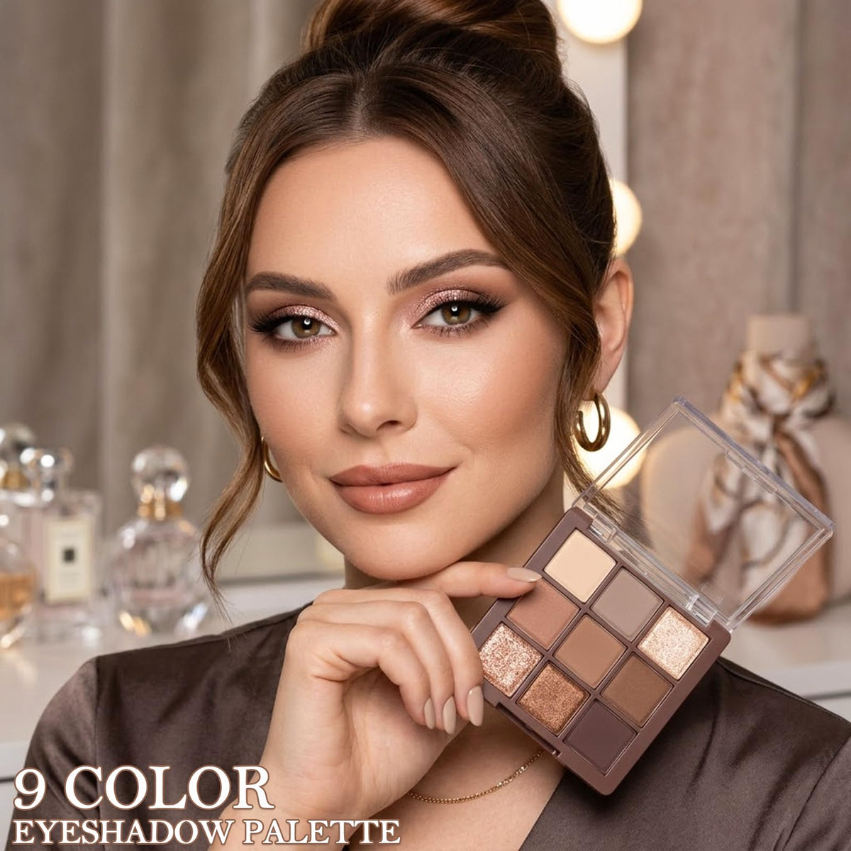 9 Colors Matte Shimmer Glitter Eyeshadow Palette I4371