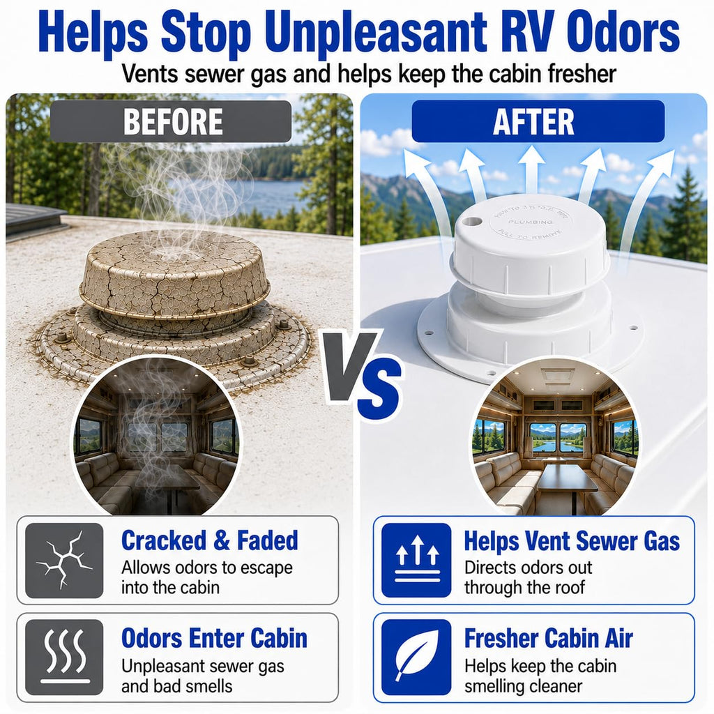 RV Plumbing Vent Caps 1 to 2 3/8" Pipe G205