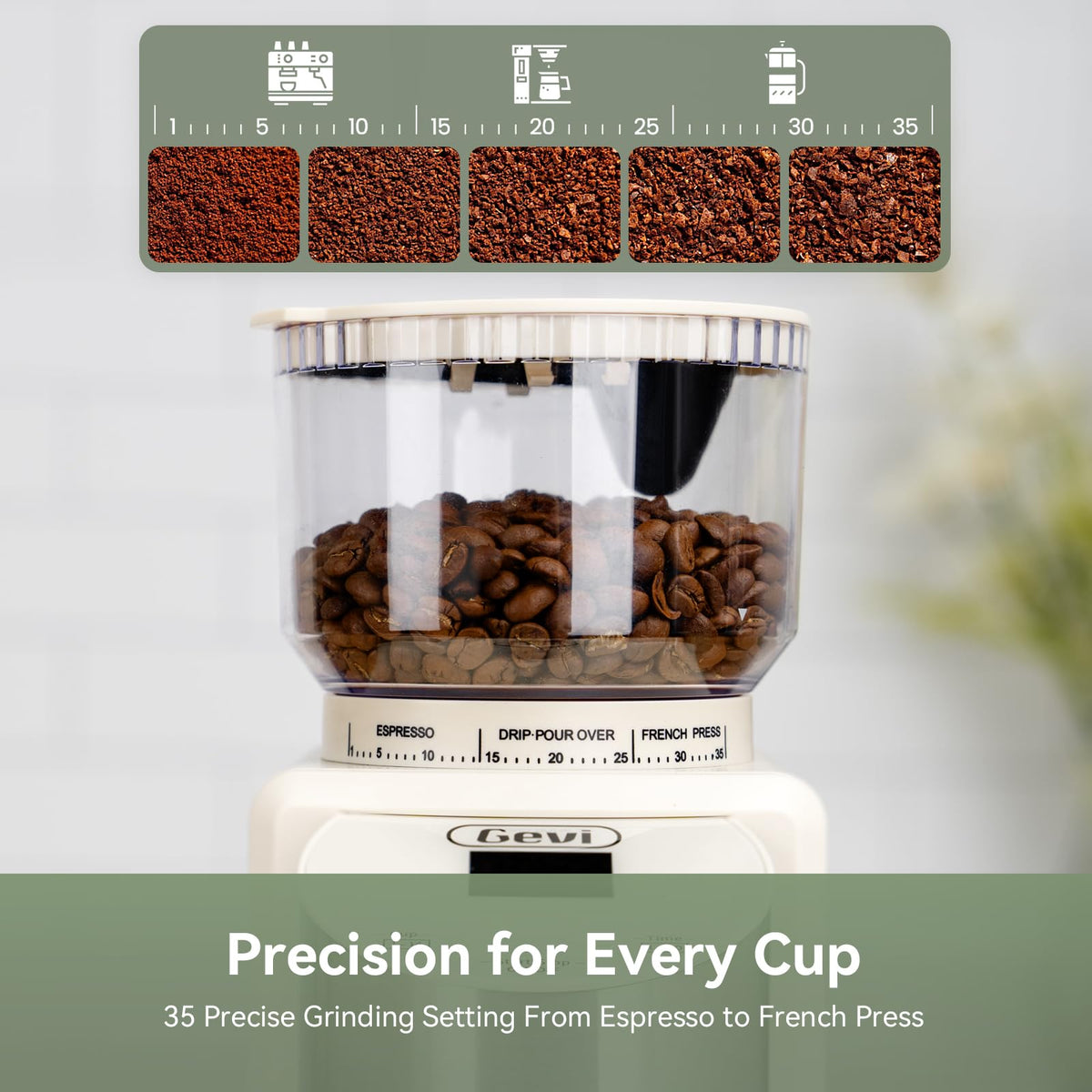 20 Bar Espresso Machine with Conical Burr Coffee Grinder P23982