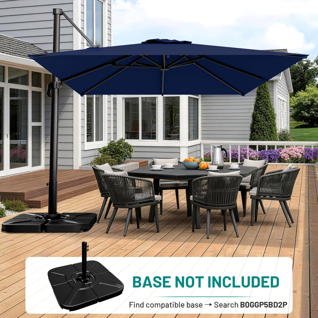 10 X 13 FT Cantilever Umbrella with 360-Degree Rotation Z412