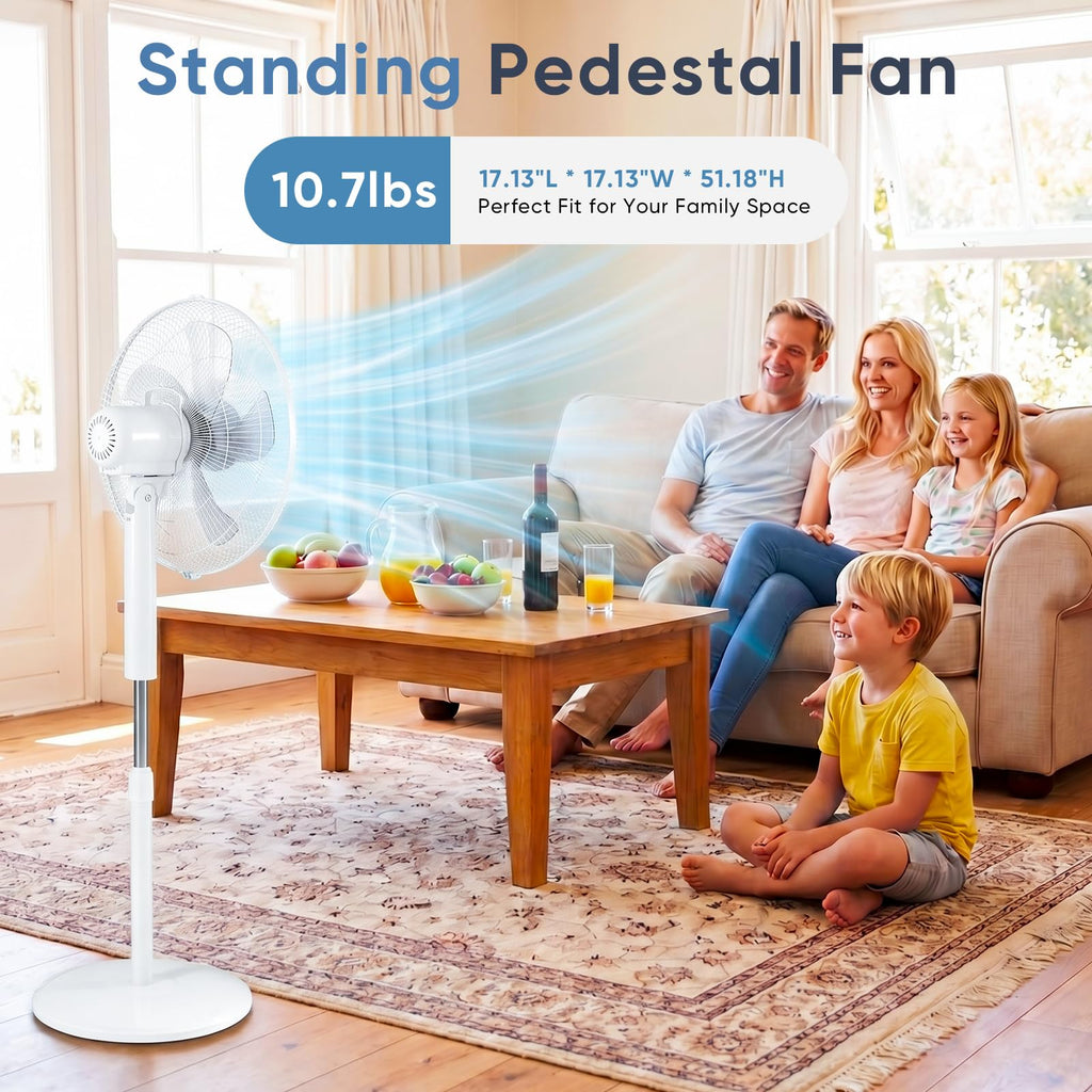 17" Oscillating Pedestal Fan with Remote D54707