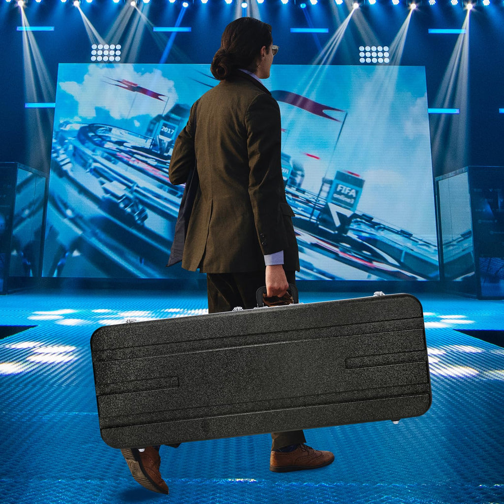 ABS Electric Guitar Hard Case 1.1 Inch Foam Plush Interior Black I382540