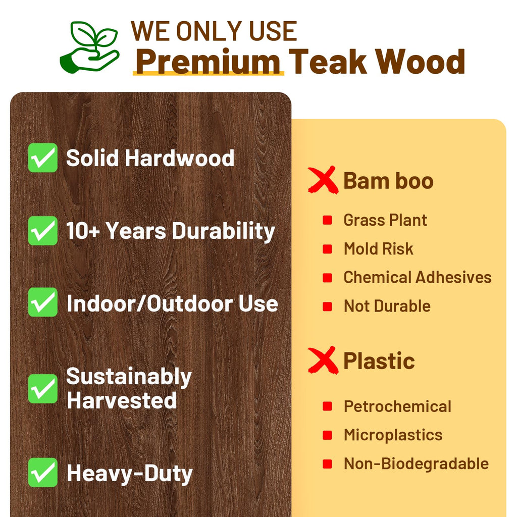 16" Teak Shower Bench with Shelf Y729858