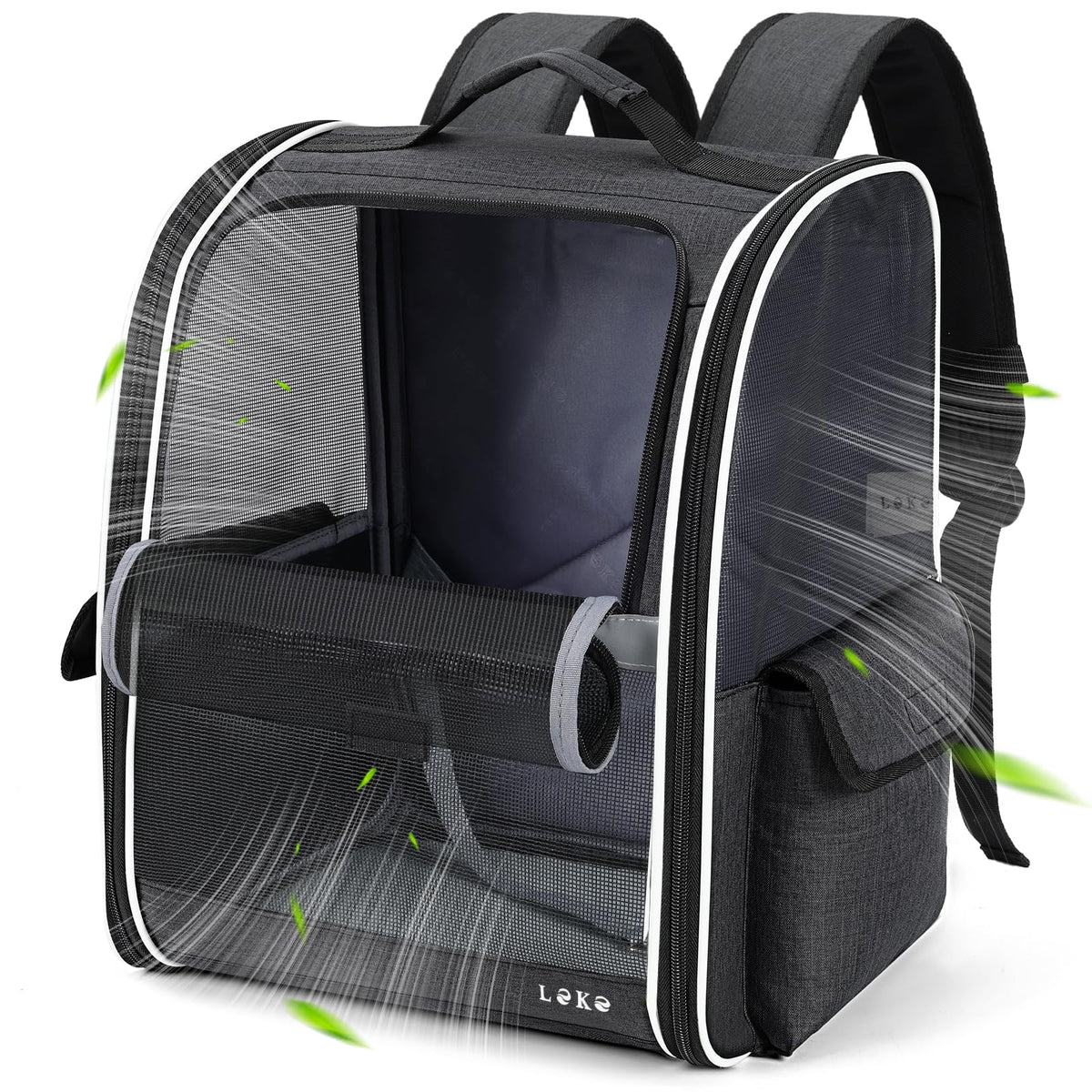 Dog Carrier Backpack for Small Medium Dogs Cats up to 18 lbs, Breathable Pet Backpack Carrier with 3 Entrances V37566