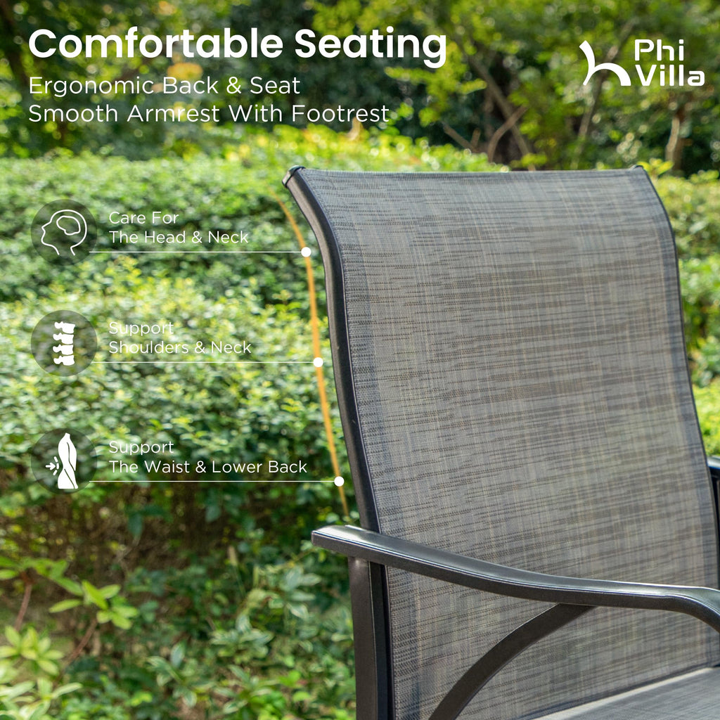 Set of 4 Swivel Outdoor Bar Stools F7087