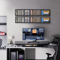 Black 2 Pcs 34Inch Metal Media Storage Rack U715473