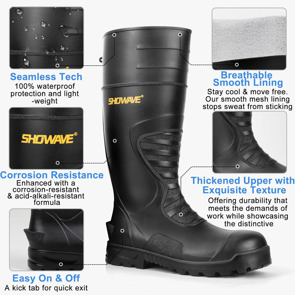 Rubber Steel Toe Waterproof Boot R2888