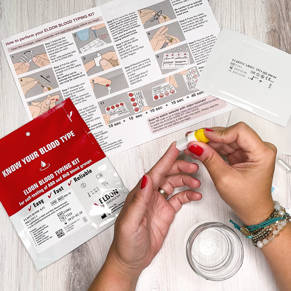 Home Blood Typing Kit Single E825816