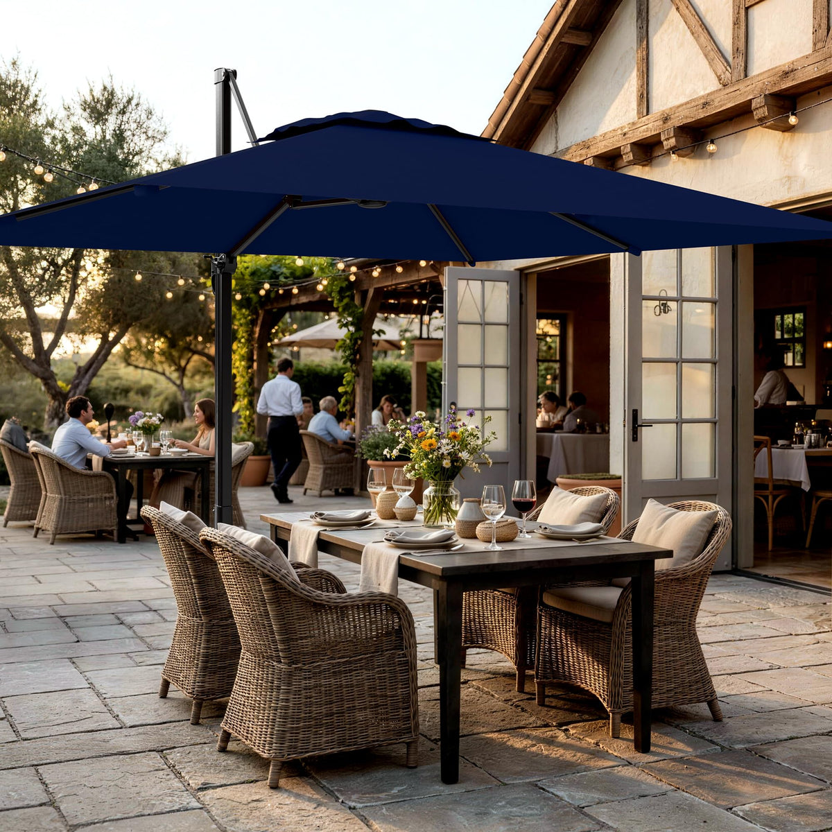 10 X 13 FT Cantilever Umbrella with 360-Degree Rotation Z412