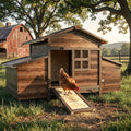 Wooden Chicken Coop Rabbit Hutch with Nesting Boxes H3502