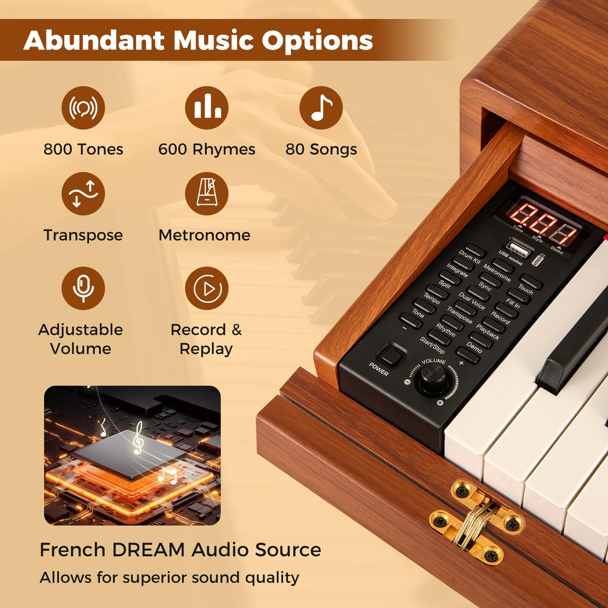 88 Key Weighted Digital Piano with Triple Pedals N49936