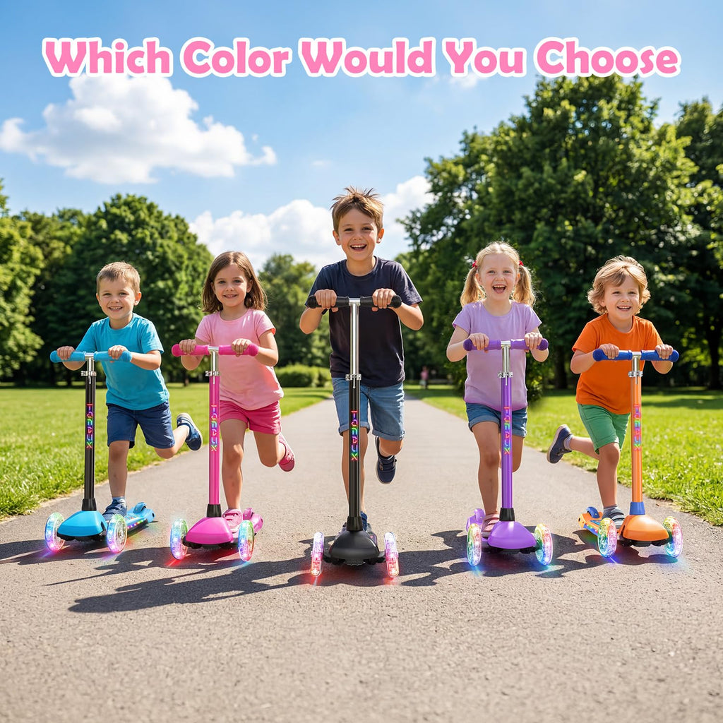 3-Wheel Kids Scooter with Light-Up Deck and Wheels Z894