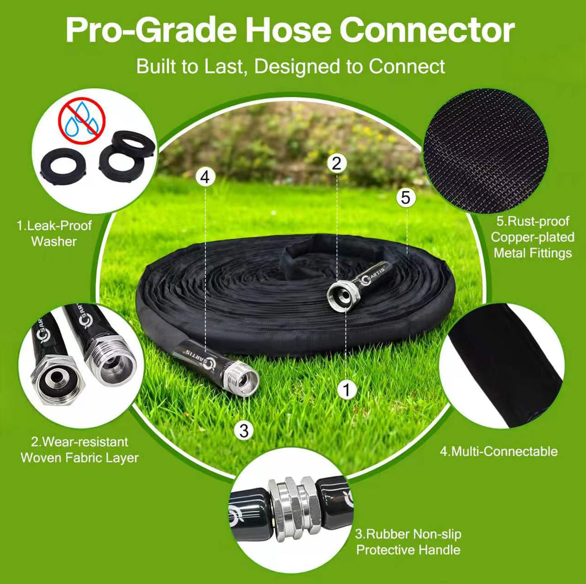 100 ft x 5/8 in Black All-Weather Garden Hose M239