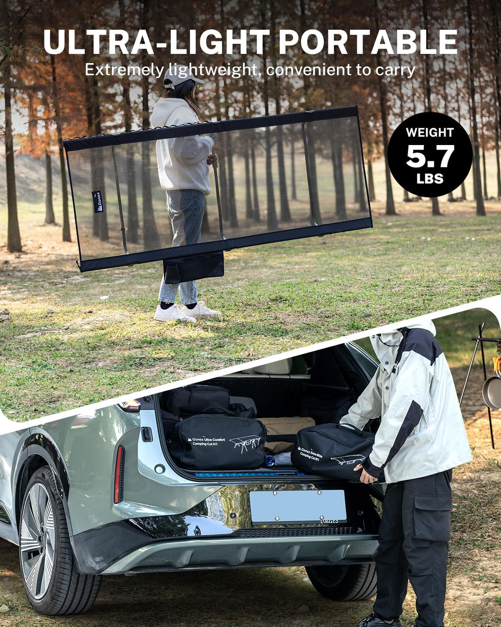 31.5" Wide Ultralight Portable Folding Mesh Camping Cot I490