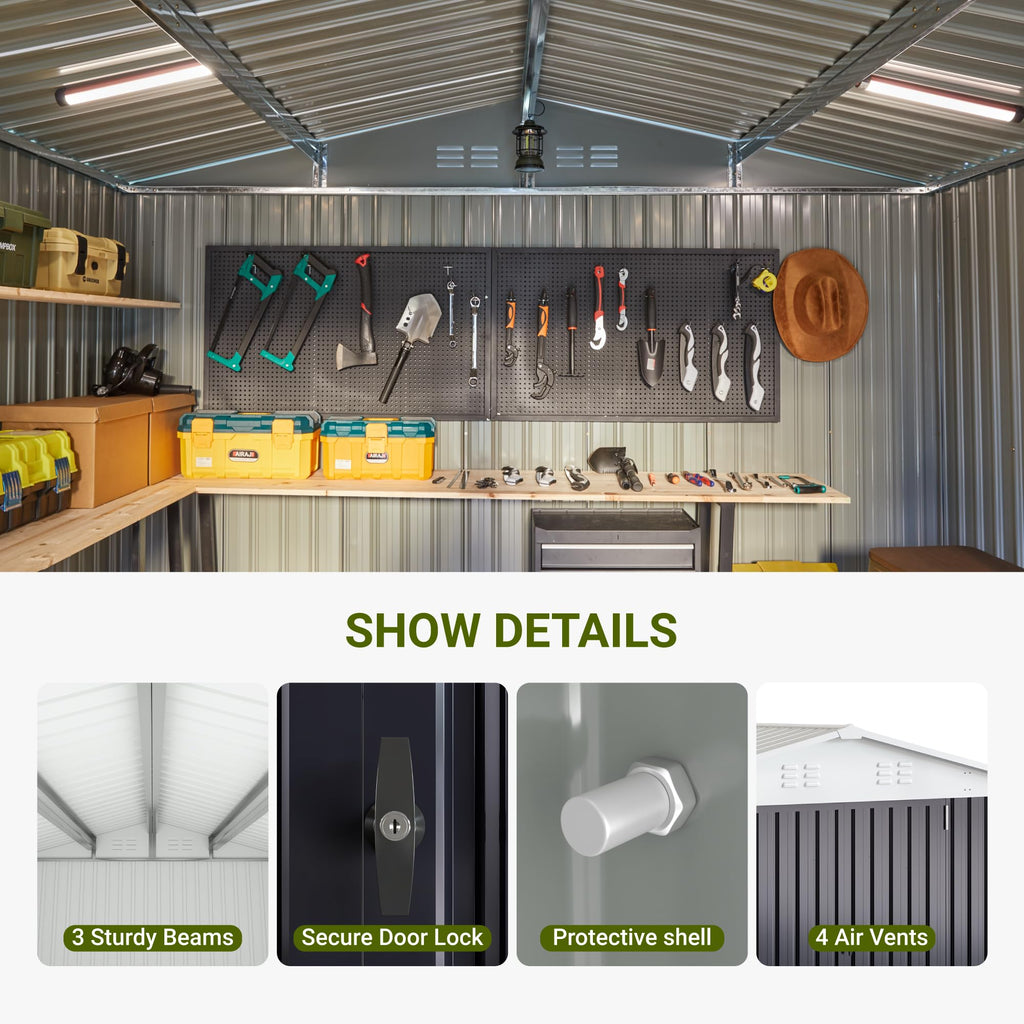 10x14 Outdoor Storage Metal Shed Q53922