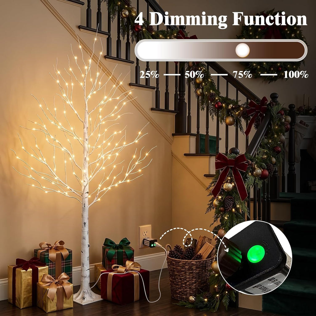 6ft Prelit White Christmas Trees 2Pack K12124