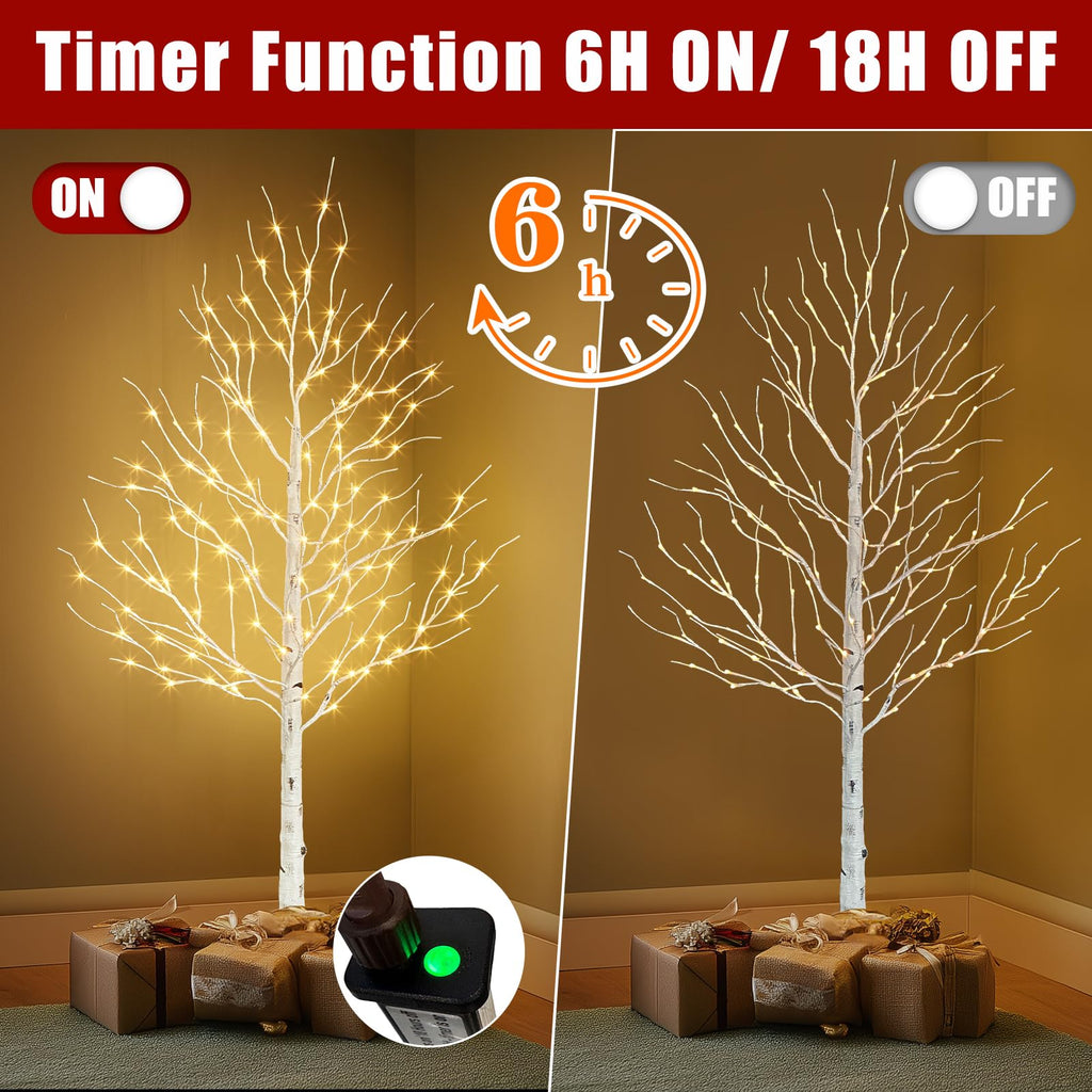 6ft Prelit White Christmas Trees 2Pack K12124
