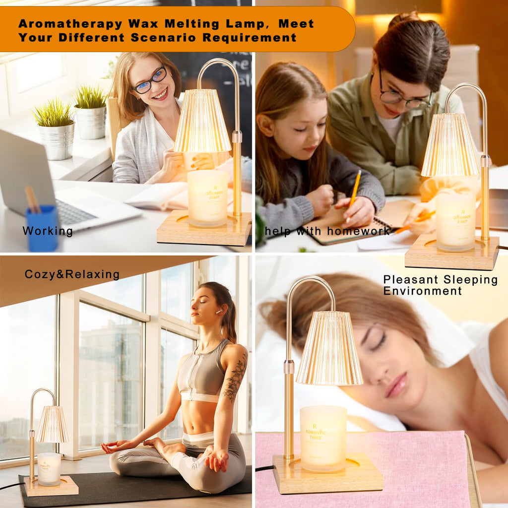 Adjustable Dimmable Electric Candle Warmer Lamp with Timer R8032