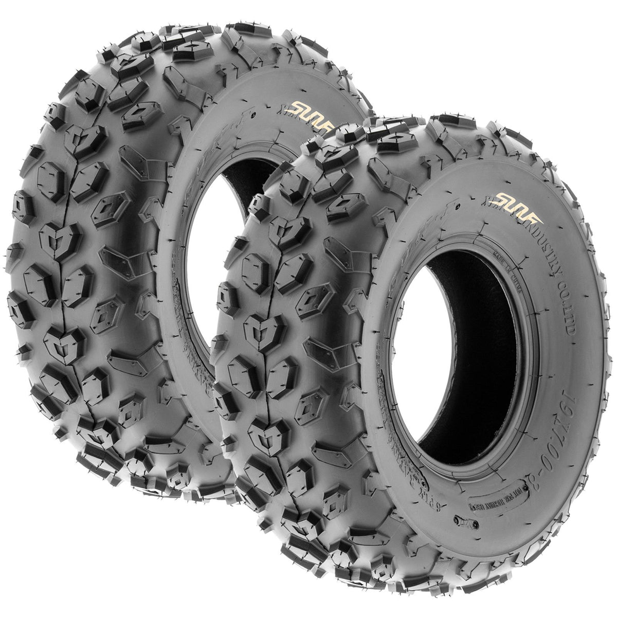 19x7-8 Knobby ATV & Go Kart Tires, Tubeless Pair of 2 C6496