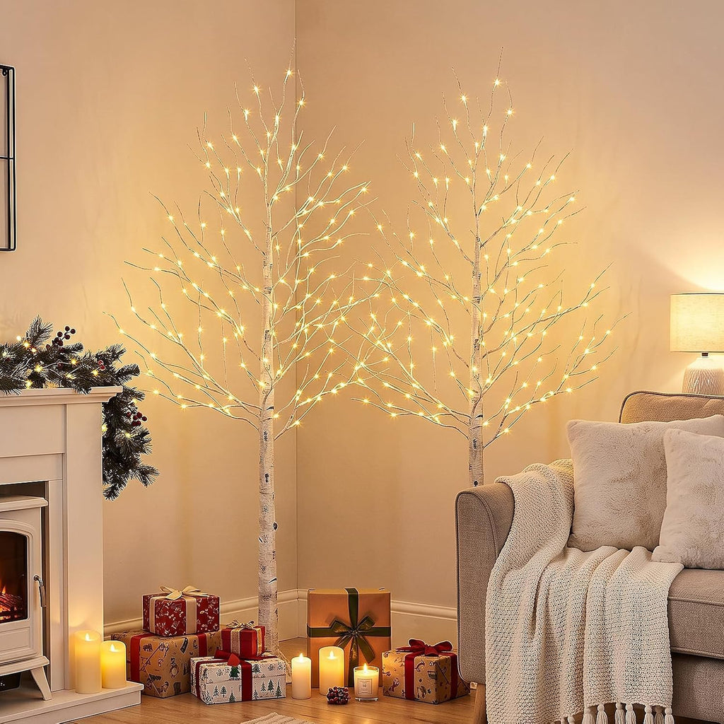 6ft Prelit White Christmas Trees 2Pack K12124