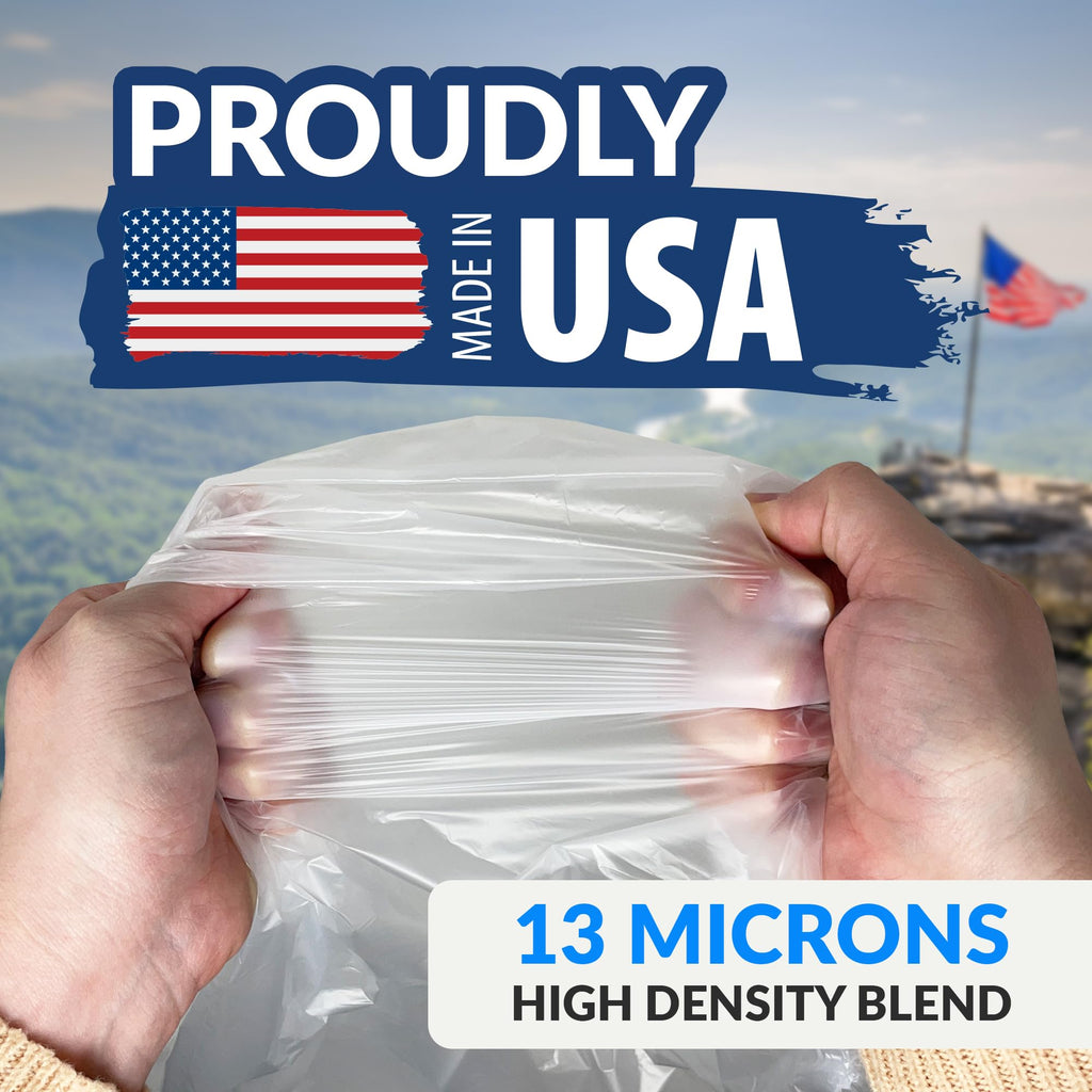 Clear Trash Bags with Twist Ties 250 Count Heavy Duty E693