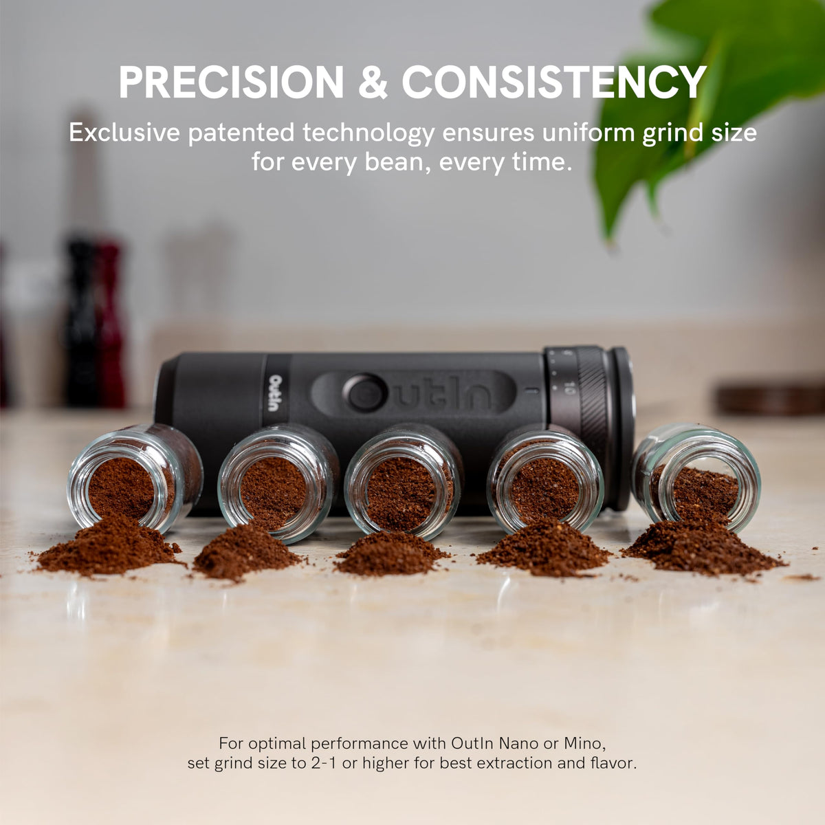 Portable Electric Coffee Grinder with 28 Grind Settings T735